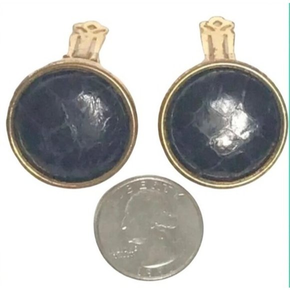 Cobra Vintage Clip On Earrings - Picture 1 of 5